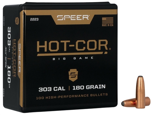 Picture of Speer Hot-Cor 303Cal 180gr Soft Point Round Nose 100 Per Box/5 Case 2223