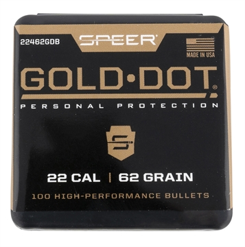 Picture of Speer Gold Dot 224Cal 62gr Soft Point 100 Per Box/20 Case 22462GDB