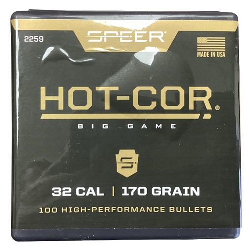 Picture of Speer Hot-Cor 32Cal 170gr Soft Point Flat Nose 100 Per Box/5 Case 2259