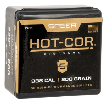 Picture of Speer Hot-Cor 338Cal 200gr Spitzer Soft Point 50 Per Box/5 Case 2405