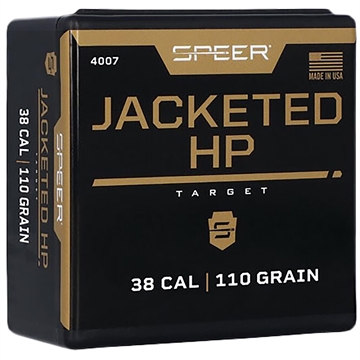 Picture of Speer Handgun 38Cal 110gr Jacketed Hollow Point 100 Per Box/5 Case 4007