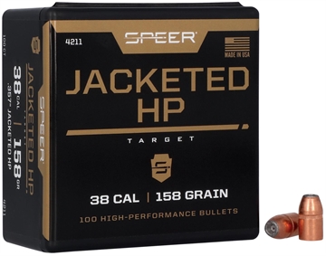 Picture of Speer Handgun 38Cal 158gr Jacketed Hollow Point 100 Per Box/5 Case 4211