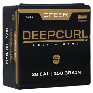 Picture of Speer Deep Curl Handgun Hunting Bullets .38 cal / .357 Mag .357" 158 gr DCHP 100/ct 4215