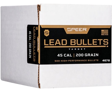 Picture of Speer Handgun 45Cal 200gr Lead Semi Wadcutter 50 Per Box/1 Case 4678