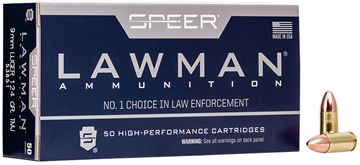 Picture of Speer Ammunition Speer Lawman, Training, 9mm, 124 Grain, Total Metal Jacket, 50 Round Box 53651