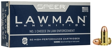 Picture of Speer Lawman Training Clean-Fire 45ACP 230gr Total Metal Jacket Round Nose 50 Per Box/20 Case 53885