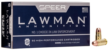 Picture of Speer Lawman Training Clean-Fire 357Sig 125gr Total Metal Jacket Flat Nose 50 Per Box/20 Case 54232
