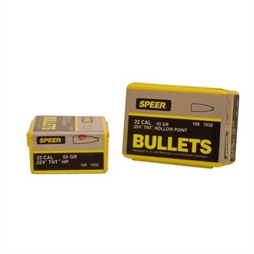 Picture of Speer SPEER BULLET 22CAL .224 55GR HP TNT 1032