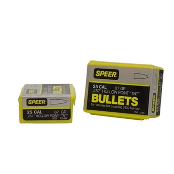 Picture of Speer SPEER BULLET .25 .257 87GR TNT HP 1246