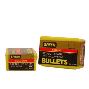 Picture of Speer SPEER BULLET .357 SIG .357 125GR GDHP 4360