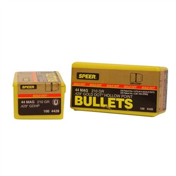 Picture of Speer Gold Dot Personal Protection Handgun Bullets .44 cal .429" 210 gr GDHP 100/ct 4428