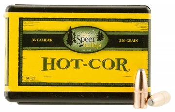 Picture of Speer Bullets 2439 Hot-Cor 358 Caliber .358 220 GR Soft Point Flat Nose (SPFN) 50 Per Box 076683024398