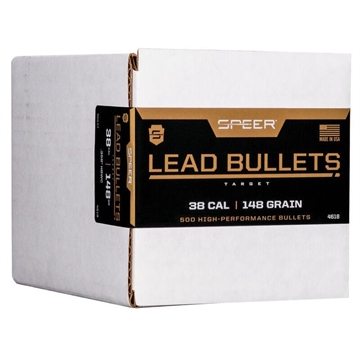 Picture of Speer Lead Handgun Bullets .38/.357 Magazine .358" 148 gr LHBWC 500/ct 4618