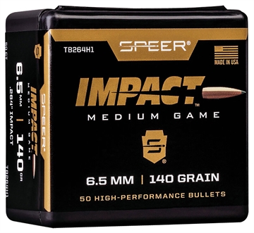 Picture of Speer Impact Medium Game Rifle Bullets 6.5mm 140gr TIPPED PLATED CB 50/rd TB264H1