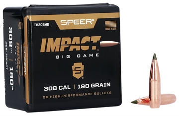 Picture of Speer Impact Big Game Bullets .308 Win 190gr TIPPED PLATED CB 50/ct TB308H2