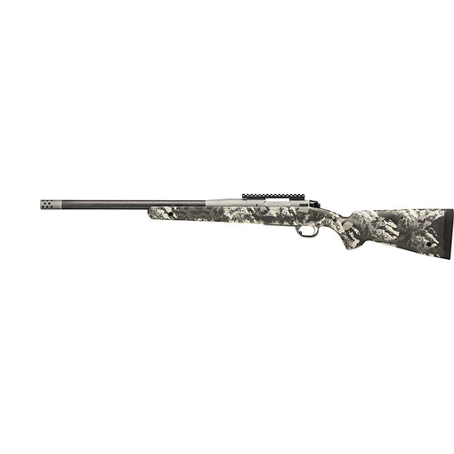 Picture of Springfield Model 2020, Boundary, Bolt Action Rifle, 6.5 PRC, 24" Carbon Fiber Barrel, 1:10 Twist, SA Radial Brake, Cerakote Finish, Tactical Gray, Rogue Camo AG Sportsman Carbon Fiber Stock with M-LOK and QD Cups, TriggerTech Adjustable Trigger, 3 Rounds BAB92465PRCCFY