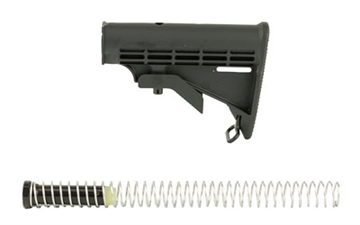 Picture of Spike's Tactical Complete M4 Stock Kit, Includes ST-T2 Buffer, Buffer Tube, Buffer Spring, Castle Nut, End Plate, Fits AR-15 Rifles, Black SAK0701-K