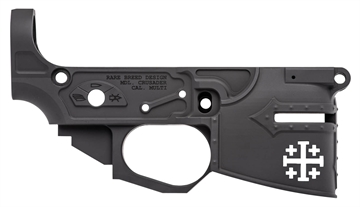 Picture of Spikes Rare Breed Crusader Stripped Lower Receiver Multi-Caliber 7075-T6 Aluminum Black Anodized for AR-15 STLB600