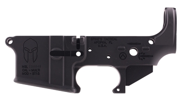 Picture of Spikes Spartan Stripped Lower Receiver Multi-Caliber 7075-T6 Aluminum Black Anodized for AR-15 STLS021