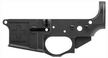 Picture of Spikes Water Boarding Instructor Stripped Lower Receiver Multi-Caliber 7075-T6 Aluminum Black Anodized for AR-15 STLS033