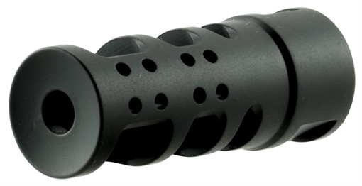 Picture of Spikes Tactical R2 Muzzle Brake Black Nitride 416R Stainless Steel with 1/2"-28 tpi Threads for 5.56x45mm NATO SBV1065