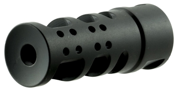Picture of Spikes Tactical R2 Muzzle Brake Black Nitride 416R Stainless Steel with 1/2"-28 tpi Threads for 5.56x45mm NATO SBV1065