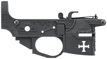 Picture of Spikes Tactical Rare Breed Crusader 9mm Luger, Black Anodized Aluminum for AR-Platform STLB960