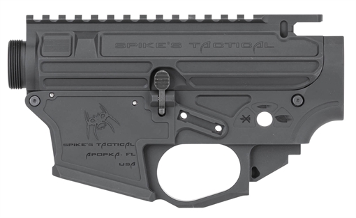 Picture of Spikes Tactical Upper/Lower Set AR-15 9mm Compatible w/Glock Mags, Black Hardcoat Anodized STSB920