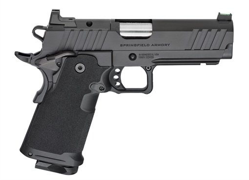 Picture of Springfield 1911 DS Prodigy AOS, Semi-automatic, Metal Frame Pistol, Compact, 9MM, 4.25" Forged Stainless Steel Bull Barrel, Cerakote Finish, Black, Polymer Grips, Fiber Optic Front and Black Serrated Rear Sights, Optics Ready, Ambidextrous Safety, 10 Rounds, 2 Magazines PH9117AOSLC