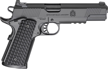 Picture of Springfield Tactical Response Pistol, Semi-automatic, 1911, Metal Frame Pistol, Full Size, 45 ACP, 5" Match Grade Barrel, Cerakote Finish, Black, VZ Grips Hydra G10 Grips, Tactical Rack 3-Dot Tritium Night Sights, 8 Rounds, 3 Rounds PC9125LR