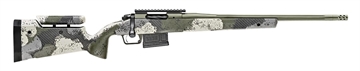 Picture of Springfield Model 2020 Waypoint, Bolt Action, 308 Winchester, 20" Fluted Stainless Barrel, SA Radial Brake, Green Color, Mil-Spec Green Cerakote, Evergreen Camo Adjustable Carbon Fiber Stock with M-LOK, TriggerTech Adjustable Trigger, 5Rd, 1 AICS Short Action Magazine BAW920308GA