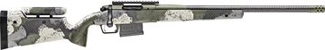 Picture of Springfield Model 2020 Waypoint, Bolt Action, 6.5 Creedmoor, 22" Carbon Fiber Barrel, SA Radial Brake, Green Color, Mil-Spec Green Cerakote, Evergreen Camo Adjustable Carbon Fiber Stock with M-LOK, TriggerTech Adjustable Trigger, 5 Rounds, 1 AICS Short Action Magazine BAW92265CMCFGA