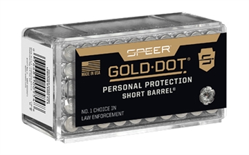 Picture of Speer Ammunition Gold Dot Short Barrel, 22 WMR, Personal Protection, 40 Grain, Gold Dot Hollow Point, 50 Round Box 954 0954