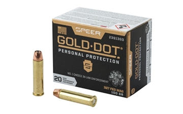 Picture of Speer Ammunition Speer Gold Dot, Personal Protection, 327 Federal, 100 Grain, Hollow Point, 20 Round Box 23913GD