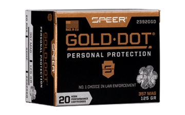 Picture of Speer Ammunition Speer Gold Dot, Personal Protection, 357MAG, 125 Grain, Hollow Point, 20 Round Box 23920GD