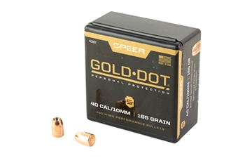 Picture of Speer Ammunition Gold Dot, .400 Diameter, .40 Caliber , 165 Grain, Hollow Point, 100 Count 07668309 4397