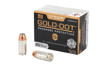 Picture of Speer Ammunition Speer Gold Dot, Personal Protection, 45ACP, 185 Grain, Hollow Point, 20 Round Box 23964GD