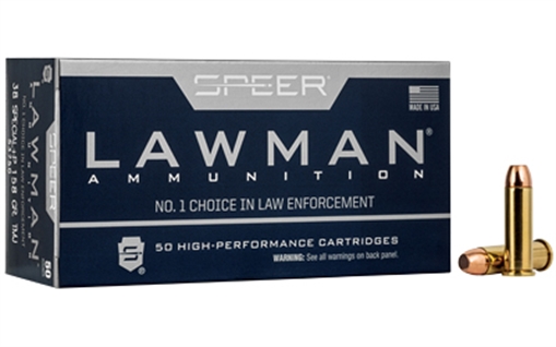 Picture of Speer Ammunition Speer Lawman, Training, 38 Special, 158 Grain, Total Metal Jacket, +P, 50 Round Box 0766838 53750