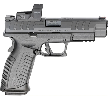 Picture of Springfield Armory XD-M Elite OSP 10mm Auto 16+1 4.50" Barrel, Black Polymer Frame w/Picatinny Acc. Rail, Optic Ready Slide, Interchangeable Backstrap, Includes Hex Dragonfly Red Dot XDME94510BHCOSPD