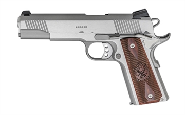 Picture of Springfield Loaded, 1911, California Compliant, Single Action Only, Semi-automatic, Metal Frame Pistol, Full Size, 45 ACP, 5" Match Grade Barrel, Steel, Cocobolo Grips, 3-Dot Low Profile Combat Sights, Ambidextrous Safety, 7 Rounds, 2 Magazines PX9151LCA