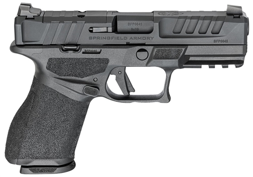 Picture of Springfield Echelon 4.0C, Semi-automatic, Striker Fired, Polymer Framed Pistol, Full Size, 9MM, 4" Barrel, Melonite Finish, Black, Crimson Trace CT-1500, Optics Ready Slide, White Dot Front Sight, Tactical Rack U-Dot Rear, 5 Magazines, (3)-15 Round & (2)-18 Round, Includes Range Bag EC9409B-UWD-GU25