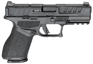 Picture of Springfield Echelon 4.0C, Semi-automatic, Striker Fired, Polymer Framed Pistol, Full Size, 9MM, 4" Barrel, Melonite Finish, Black, Crimson Trace CT-1500, Optics Ready Slide, White Dot Front Sight, Tactical Rack U-Dot Rear, 5 Magazines, (3)-15 Round & (2)-18 Round, Includes Range Bag EC9409B-UWD-GU25