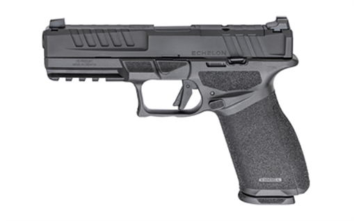 Picture of Springfield Echelon, Semi-automatic, Striker Fired, Polymer Framed Pistol, Full Size, 9MM, 4.5" Barrel, Melonite Finish, Black, Crimson Trace CT-1500, Optics Ready Slide, White Dot Front Sight, Tactical Rack U-Dot Rear, 5 Magazines, (3)-17 Round & (2)-20 Round, Includes Range Bag EC9459B-UWD-GU25