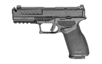 Picture of Springfield Echelon, Semi-automatic, Striker Fired, Polymer Framed Pistol, Full Size, 9MM, 4.5" Barrel with Integral Compensator, Melonite Finish, Black, Optics Ready Slide, Tritium/Luminescent Front, Tactical Rack U-Dot Rear Sight, 2 Magazines, 15 Rounds EC9459B-U-COMP15 EC9459BUCOMP15