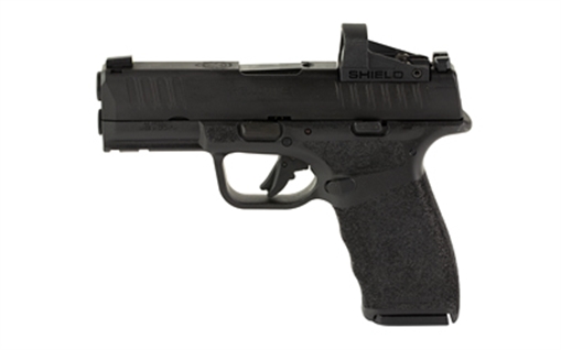 Picture of Springfield Hellcat Pro, Striker Fired, Semi-automatic, Polymer Frame Pistol, 9MM, 3.7" Hammer Forged Barrel, Melonite Finish, Black Polymer Frame, Textured Grip, Tritium Front Sight, Tactical Rack Rear Sight, Shield SMSc Reflex Sight, 2 Magazines, (1)-17 Round and (1)-15 Round HCP9379BOSPSMSC-17
