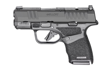 Picture of Springfield Hellcat OSP, Semi-automatic, Striker Fired, Sub-Compact, 9MM, 3", Black, Textured, 10 Rounds, 2 Mags, 1:10, Optics Ready, Tritium Night Sights, Polymer, California Compliant HC9319BOSPCA