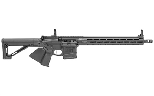 Picture of Springfield SAINT VICTOR, Semi-automatic, AR-10, 308 Winchester, 16" Lightweight Profile Barrel, 1:10" Twist, Black, 1 Mag, 10Rd, 15" MLOK Rail, Front/Rear Flip Sights, Fixed Magpul MOE Stock & Featureless Grip, California Compliant STV916308BCA