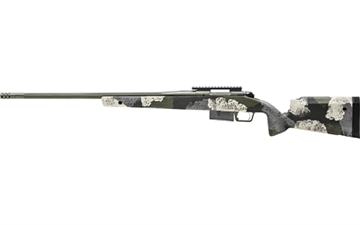Picture of Springfield Model 2020 Waypoint, Bolt Action Rifle, 300 Winchester Magnum, 24" Fluted Steel Barrel, 1:10 Twist, SA Radial Brake, Cerakote Finish, Mil-Spec Green, Evergreen Camo Carbon Fiber Stock with M-LOK, TriggerTech Adjustable Trigger, 3 Rounds, 1 AICS Long Action Magazine BAW924300WMG