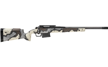 Picture of Springfield Model 2020 Waypoint, Bolt Action, 6MM Creedmoor, 20" Carbon Fiber Barrel, SA Radial Brake, Cerakote Finish, Graphite Black, Ridgeline Camo Carbon Fiber Stock with M-LOK, TriggerTech Adjustable Trigger, 5 Rounds, 1 AICS Short Action Magazine BAW9206CMCFD