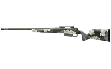 Picture of Springfield Model 2020 Waypoint, Bolt Action Rifle, 7MM PRC, 24" Fluted Steel Barrel, 1:8 Twist, SA Radial Brake, Cerakote Finish, Mil-Spec Green, Evergreen Camo Carbon Fiber Stock with M-LOK, TriggerTech Adjustable Trigger, 3 Rounds, 1 AICS Long Action Magazine BAW9247PRCG